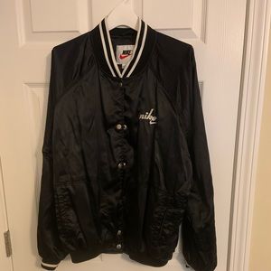 Vintage Nike Cortez Black Varsity Jacket Sz Small